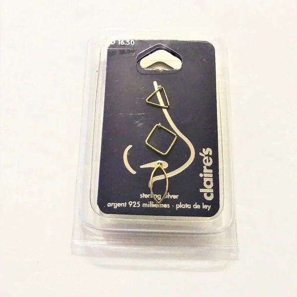 Claire's Sterling Silver 3pc Nose Ring Set - Picture 1 of 2